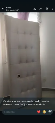 Vendo cabeceira de cama de casal bom estado