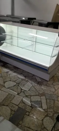 Balcão Seco Vitrine expositora led inferior e superior Gelopar 170 cm
