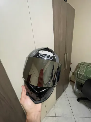 Capacete X11 tamanho 58 top com viseira solar lente espelhada + transparente