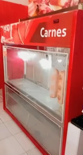 Refrigerador expositor de açougue para carnes e frios.