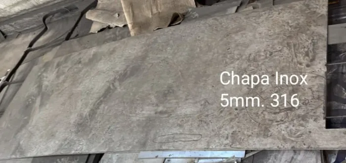 CHAPA INOX 316 5MM - R$ 50,00 KILO