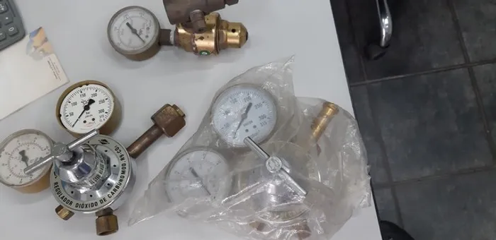 Registros c/ manometro de CO2, nitrogênio completos 
