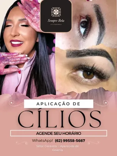Alongamento de Cílios - Volume Brasileiro - Sempre Bela Ateliê de Unhas