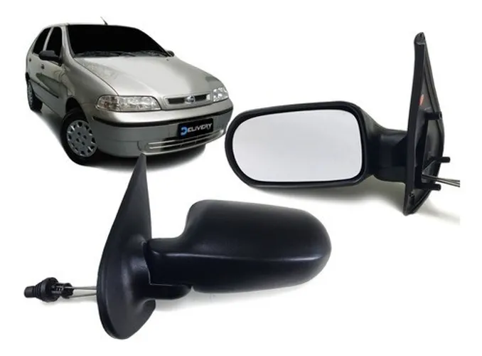 Par Retrovisor Fiat Palio 2001 à 2003 - Preto - Mategal 