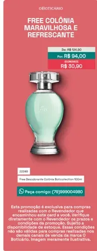 Vendo Free Boticário