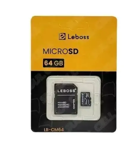 Cartão de Memória Leboss 64GB LB-CM64 MicroSD com Adaptador SD - WZetta