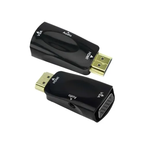 Conversor HDMI x VGA 5+ Com Saída R+L Preto - AC2828