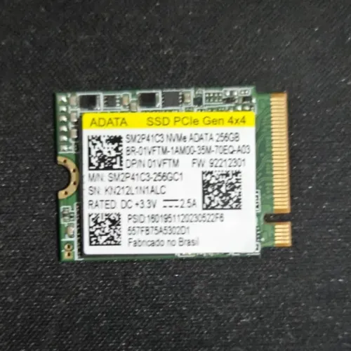 Ssd256 gb NVMe Adata Notebook m.2 Pcle Gen 4x4 dc +3.3v 2.5a