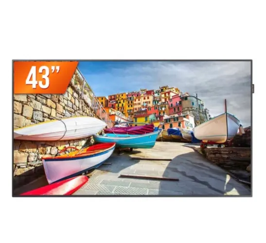 TV Monitor Profissional Led 43" Samsung Full Hd Pm43h Hdmi Usb 8ms Preto Bivolt
