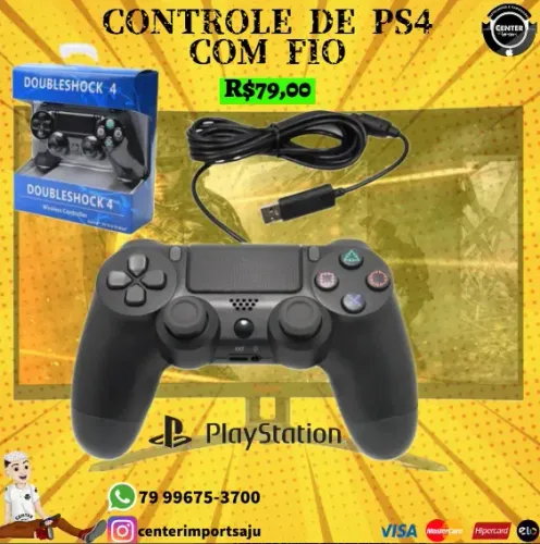 Controle de Playstation 4 Ps4 Pronta entrega Com fio e sem fiuo