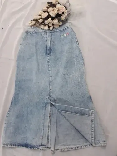 Saia Longa Jeans Feminina