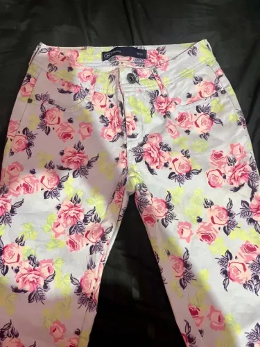 Calça Jeans Floral