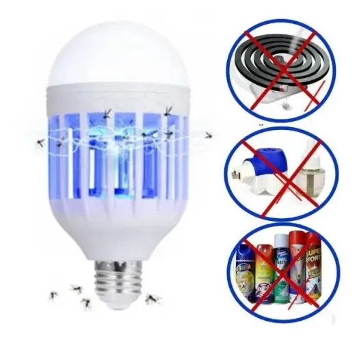 Lâmpada Mosquito Caixa de Som Giratória Festa !6 Cores Rgb com Controle Led Soquete 10a45