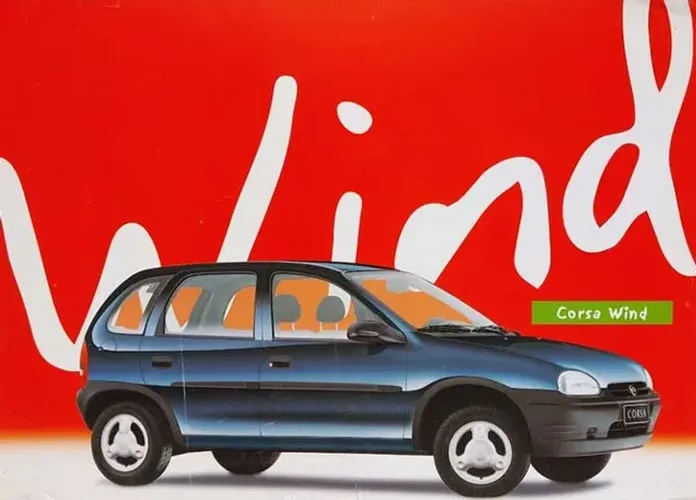 Catálogo, folder Corsa Wind (3 e 5 portas) 1999