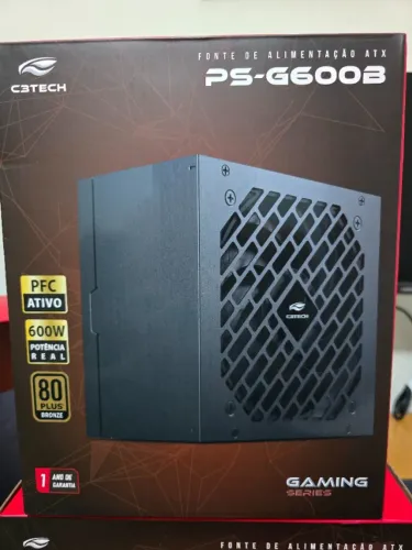 Fonte Game ATX 600W PS-G600B 80Plus Bronze C3Tech