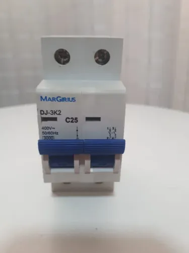 Disjuntor bipolar 25A MarGirius novo, sem uso DJ-3K2 C25