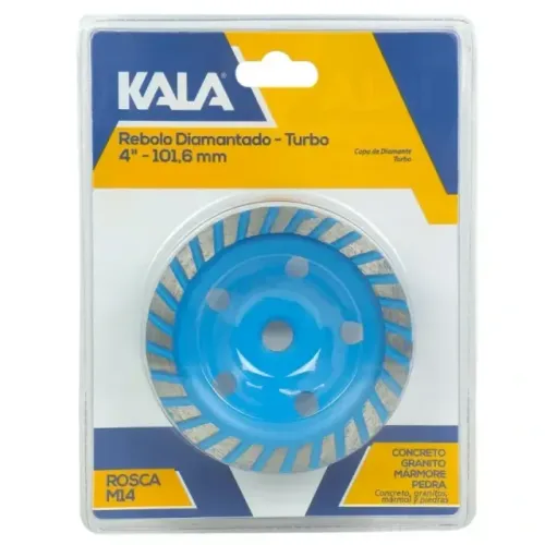 Rebolo Diamantado 4" em Aço - KALA