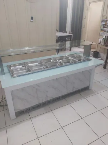 NZ. Buffet 2 metros 10 cubas+tampas inox GELOPAR 