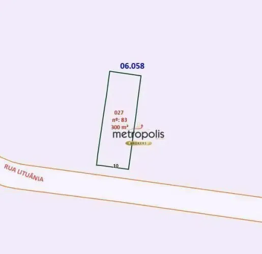 Terreno à venda, 300 m² por R$ 601.000,00 - Vila Curuçá - Santo André/SP