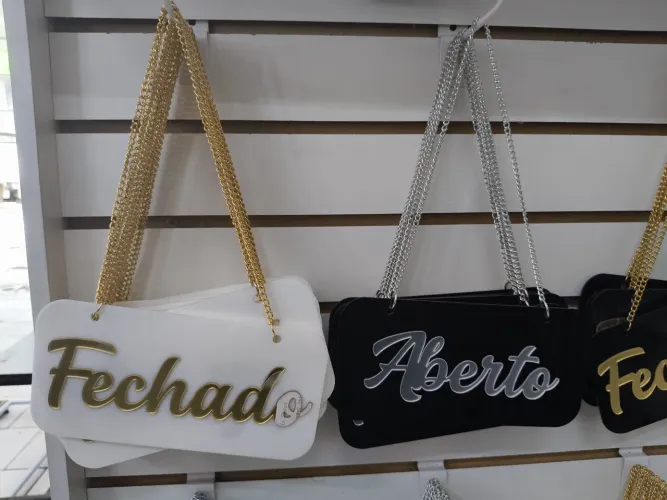 Placa Aberto/ Fechado Premium