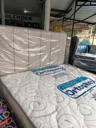 Colchão Ortosleep - Novo com base e cabeceira 