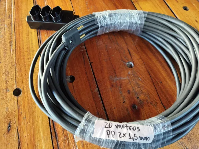 Cabo de Cobre PP 2x1,5mm 20 Metros