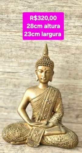 Estátua Buda Dourada - Decoração para sua casa
