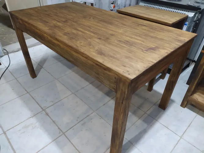 Mesa rústica de madeira NOVA COM PRECINHO DE fábrica!!!!