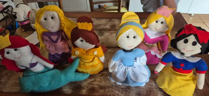 Bonecas Princesas - Feitas à mão Enfeite de mesa festa aniversario