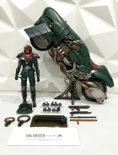 Play Arts Kai Final Fantasy Vii Remake Shinra Elite Officer e Motorcycle Set