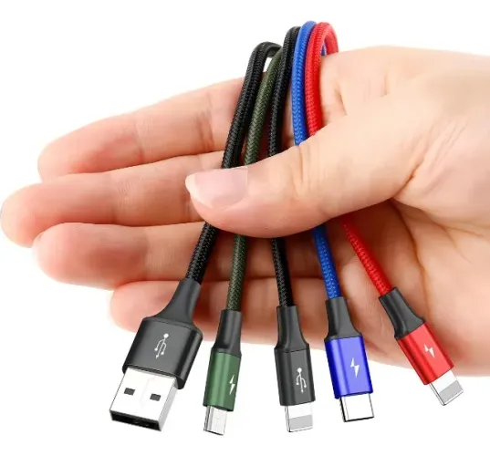 Cabo de carregamento USB múltiplo 4 in 1