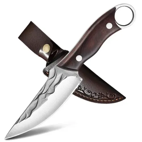 Faca artesanal Modelo Espartana Asteca Currasco em Inox