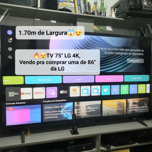 Tv 75 LG Telão Controle Smart Magic Gestos e Comando de Voz, LEIA)