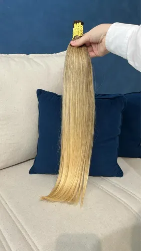 Cabelo humano loiro mesclado 