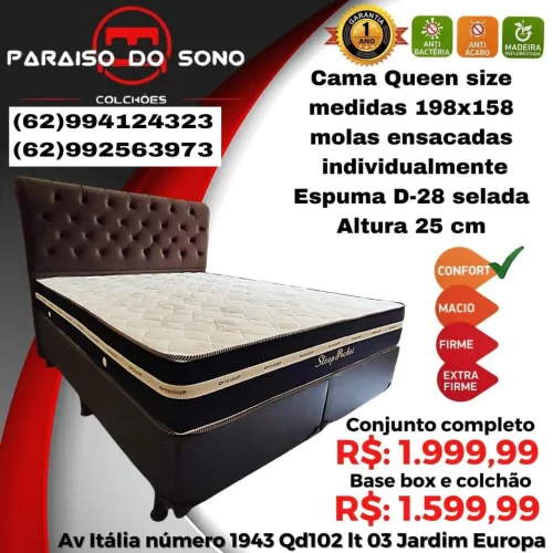 Cama Queen Ortocrin Novo