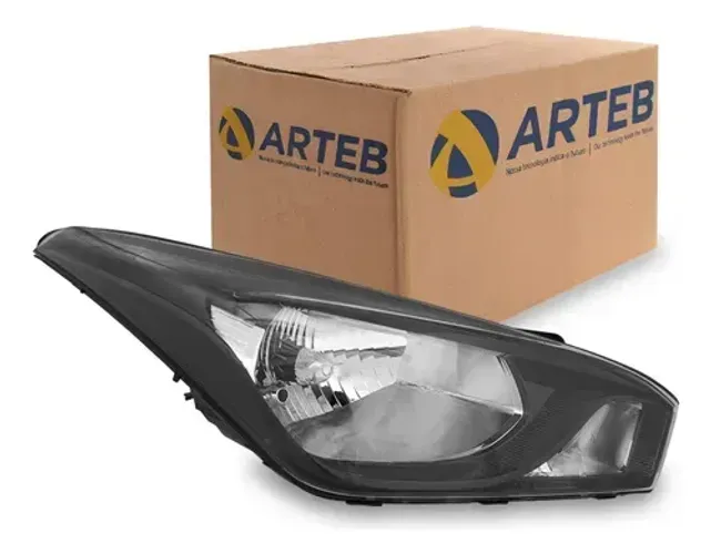 FAROL H4 LADO DIREITO MASCARA NEGRA HB20 HB20S 12>19 ARTEB