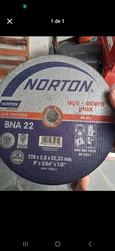 Disco de Corte Norton BNA 22 para Aço Inox 229x2,0x22,23mm