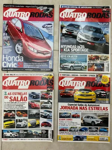 Revistas Automotivas (Quatro Rodas, Full Power, Auto Motor, Car Magazine) - 13 exemplares