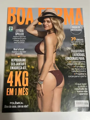 Revista Boa Forma - Edição de Aniversário - Capa com Letícia Spiller