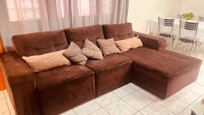 Sofá retrátil com chaise 2,70mts