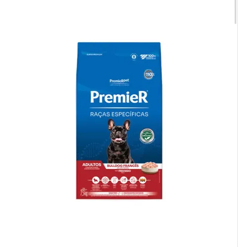 Ração premier bulldog francês adulto 7,5kg