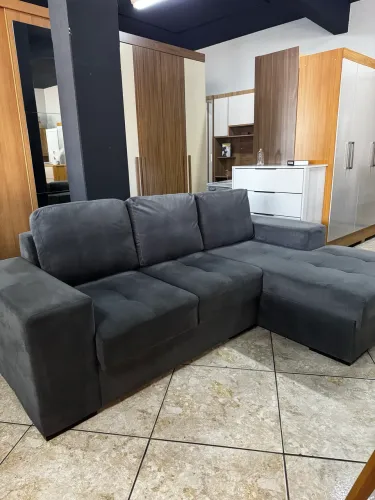 Sofá retrátil com chaise 