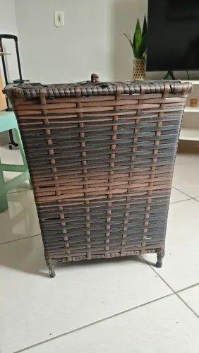 Cesto de roupa de fibra sintética de ótima qualidade
