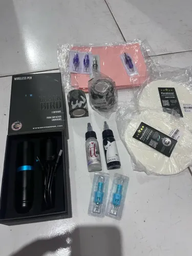Máquina de tatuar black bird com kit