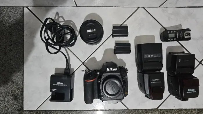 Kit Profissional Nikon D750 (17k cliques) + 50mm 1.8G + 2 Flashes + Rádio