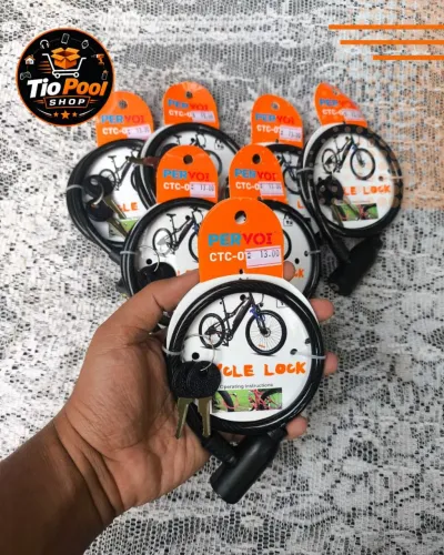 Cadeado de Aço com Chave para Bicicleta e Moto