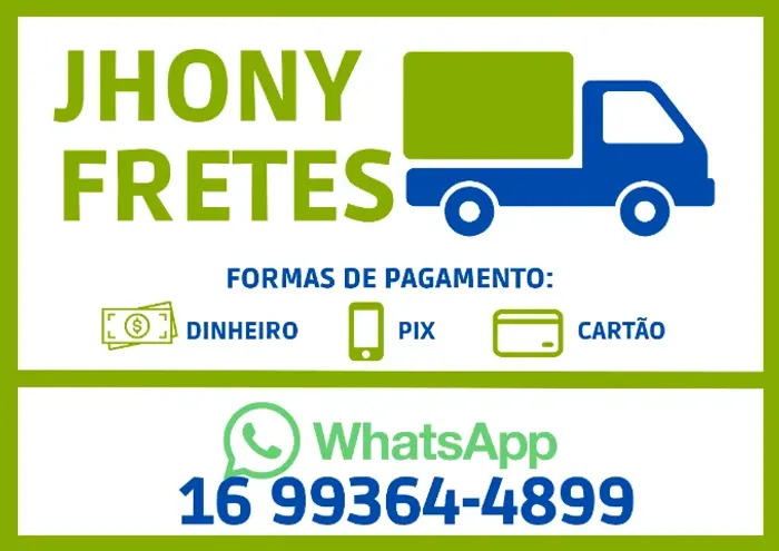 Fretes e carretos Disponível