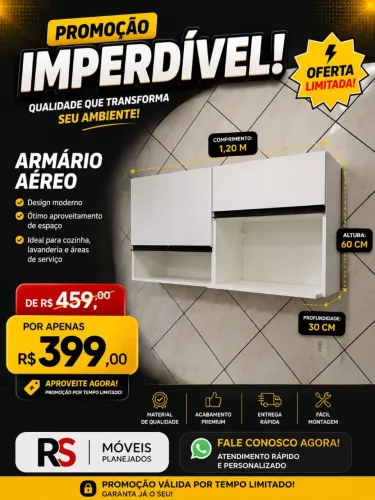 Promoção! Armário aéreo 1.20cm