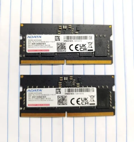 2 Memórias RAM 8GB DDR5 5600MHz Notebook