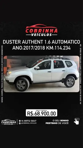 Renault Duster Authent. 1.6 Flex 16V Aut.(pcd) 2018